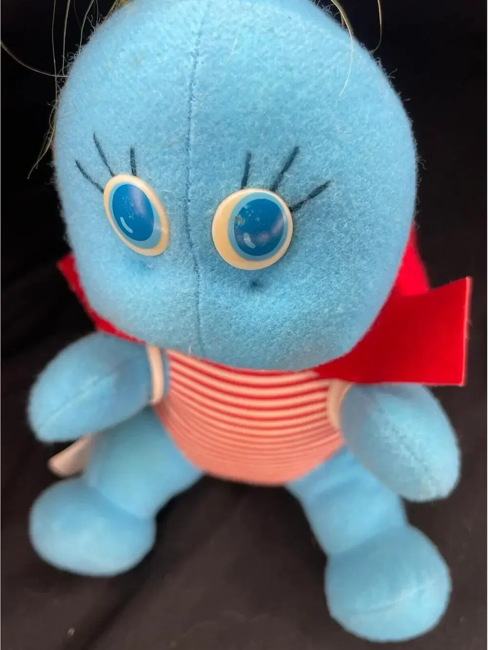 Vintage 1988 Hasbro Topsy Turtle Plush Doll w/ Backpack & Hat